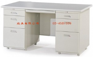 1-3雙邊辦公桌(左三屜右三屜)W140x70x74cm